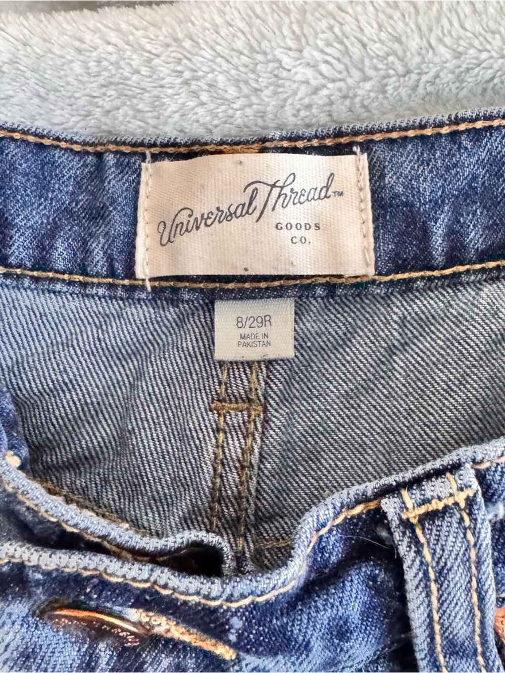 Universal Thread Blue Patchwork Jeans - Picture 4 of 5